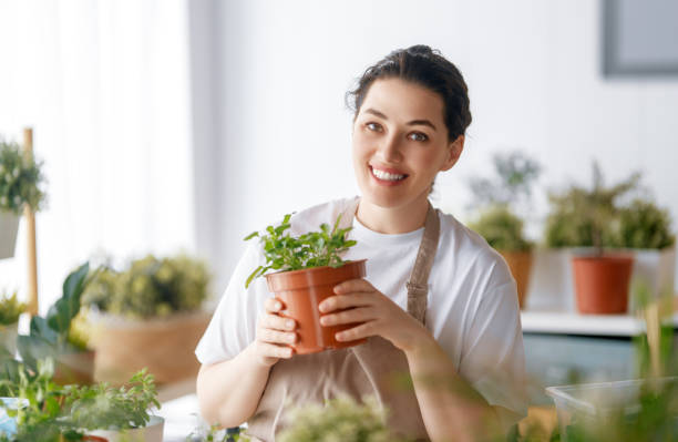 istock Woman caring for plants 2151899695