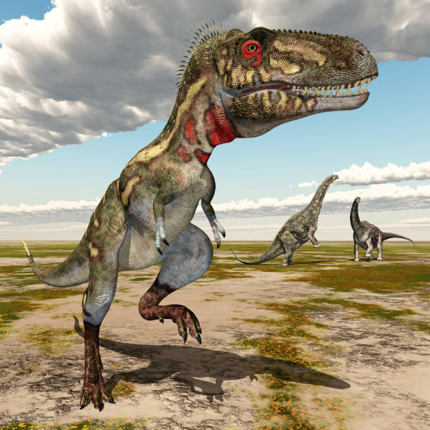 istock The dinosaurs Nanotyrannus and Diamantinasaurus 2151900031