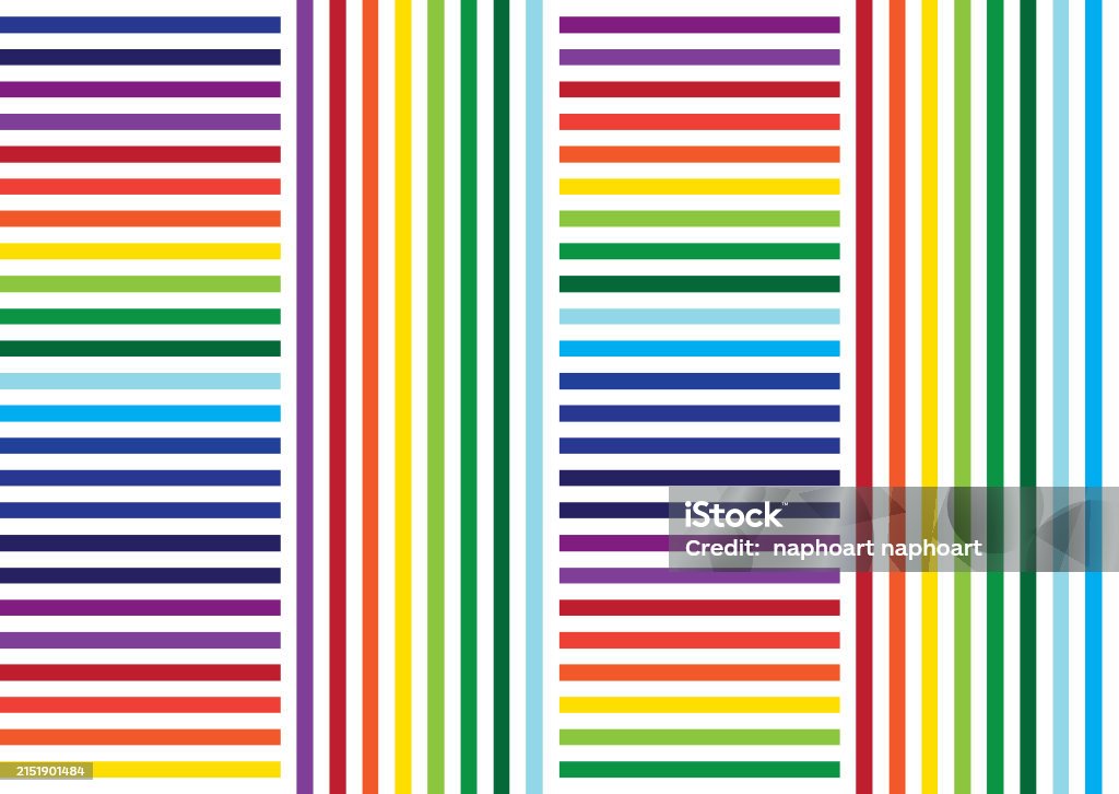 Horizontal Color Pattern Vector Image Straight And Horizontal Colorful Pattern Design Background Illustration ...