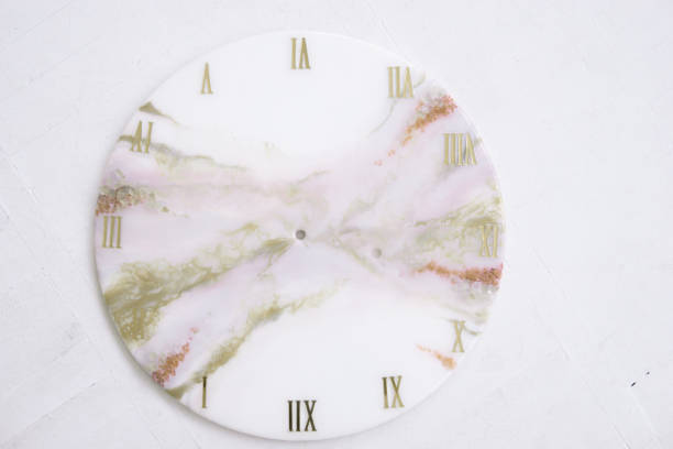 istock Handmade interior clocks made of epoxy resin. An interior item. 2151904568