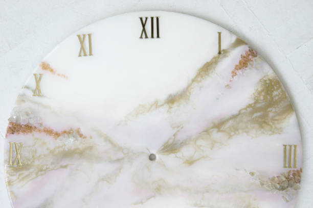 istock Handmade interior clocks made of epoxy resin. An interior item. 2151904569