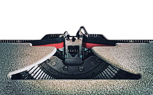 Antique typewriter ready to type your message.