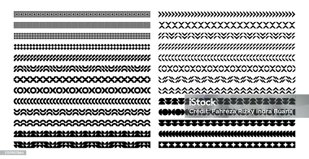 Abstract Divider Design Collection Of Basic Shape Abstract Divider Design Stock Illustration ...
