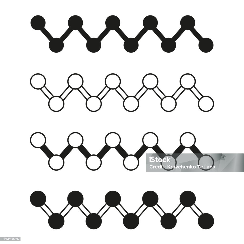 Black And White Molecular Structures Geometric Atom Linkage Patterns ...