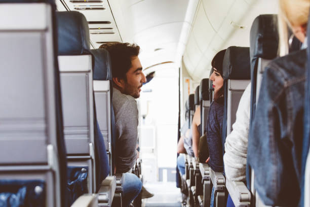 istock Friends traveling by flight 2151913642