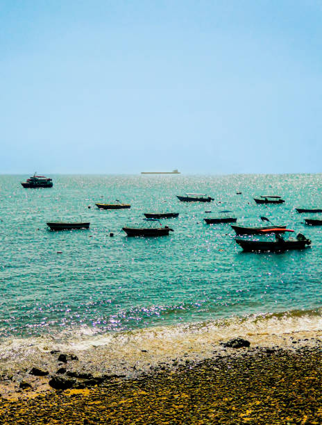 istock Boats on Taganga beach in Panama 2151916153