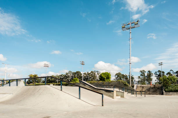 Skate park in a public park