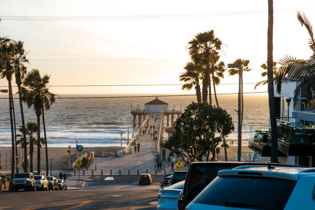 istock View to the Pier in Manhattan Beach at sunset 2151920660