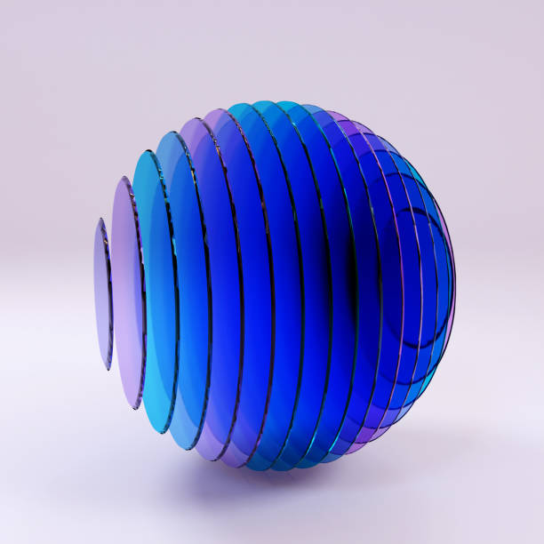 istock 3d render of abstract 3d glowing blue sphere wireframe cage around on light background 2151922511