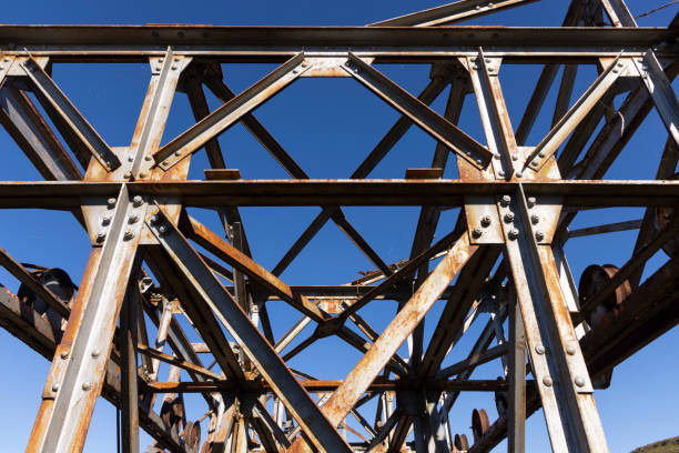 istock Aabndoned indutrial metal structure from rusty steel beams 2151927410