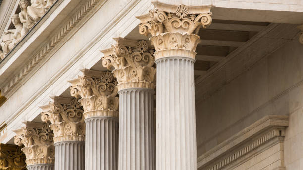 istock Architectural detail of marble Corinthian order columns 2151931047
