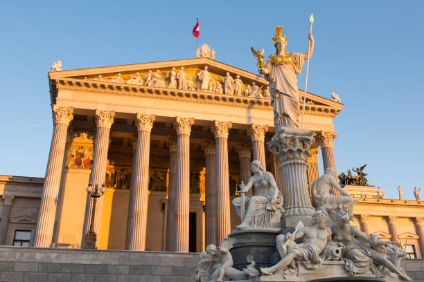 istock Austrian parliament building in Vienna, Austria 2151931525
