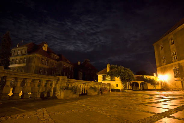 Klodzko, Poland - September 6: Night streets of the old town on September 6, 2022 in Klodzko, Poland
