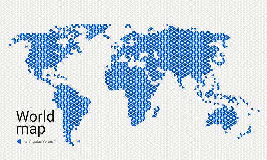 World Vector Map Triangular Pattern Stock Illustration - Download Image ...