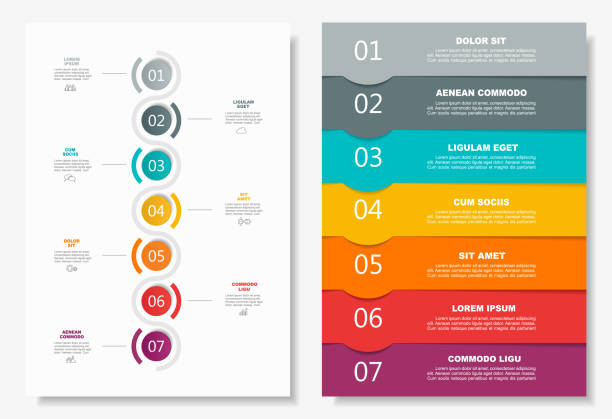 Infographic design template with place for your data. Vector illustration. Infographic design template with place for your text. Vector illustration. flowchart infographic vertical stock illustrations