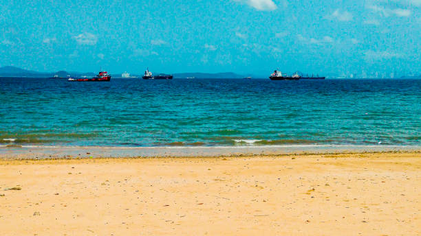 istock Ships at Taboga Beach in Panama 2151948887