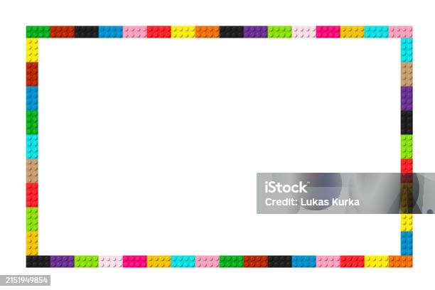 Colour Frame Block Color Frame Composed Of Coloured Plastic Toy Blocks Colorful Brick ...