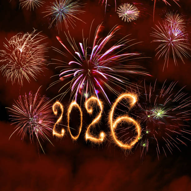 istock Sparkling New Year 2026 with fireworks 2151950143