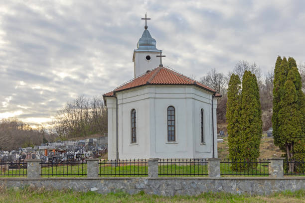 Serbian Orthodox Holy Trinity Church With Graveyard in Brza Palanka
