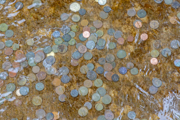 Hungarian 20 coin underwater