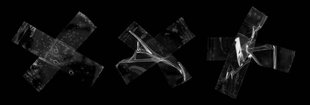 istock adhesive plastic tape set isolated on black background 2151960461