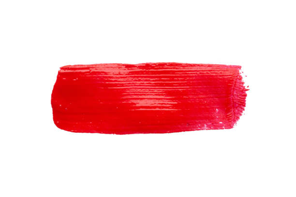istock Red brush stroke isolated on white background 2151960694