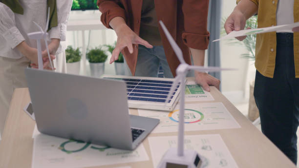 istock Team Collaborating on Renewable Energy Models and Strategy. 2151964503