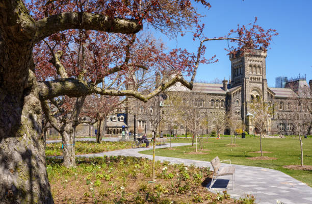University campus with gothic architecture and fall colors, University of Toronto