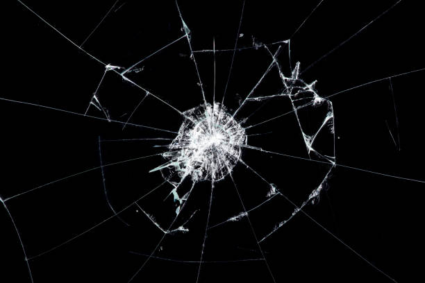 istock Texture broken glass with cracks. Abstract of cracked screen Smartphone from shock. 2151971105