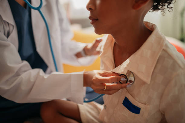 istock Female doctor examining boy 2151974192