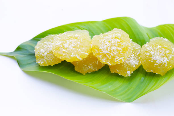 istock Steamed cassava cake. Thai dessert 2151978086