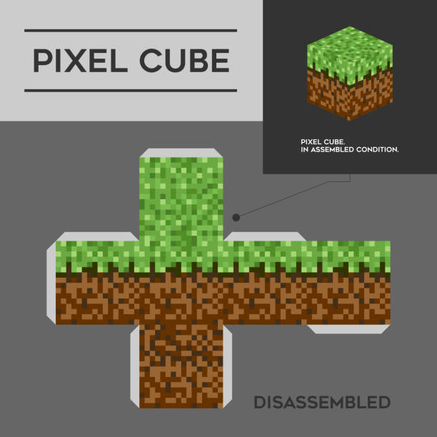 istock Cardboard box. A piece of landscape. Pixel graphics. Retro. 2151980653