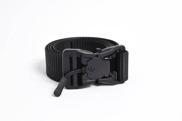 istock Black mens nylon fastening belt isolated on white background 2151981877