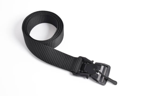 istock Black mens nylon fastening belt isolated on white background 2151982035