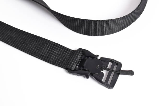 istock Black mens nylon fastening belt isolated on white background 2151982073