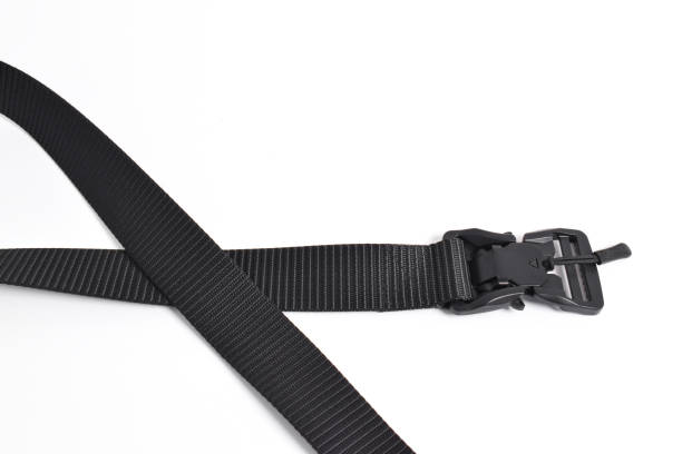 istock Black mens nylon fastening belt isolated on white background 2151982084