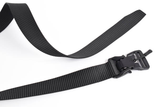 istock Black mens nylon fastening belt isolated on white background 2151982104