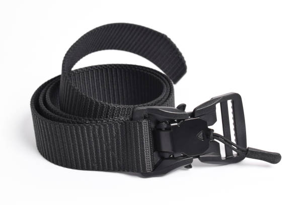 istock Black mens nylon fastening belt isolated on white background 2151982113