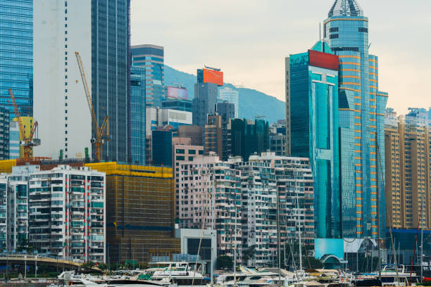 Details of  Monster Building and crowded residential neighbourhood  in Hong Kong