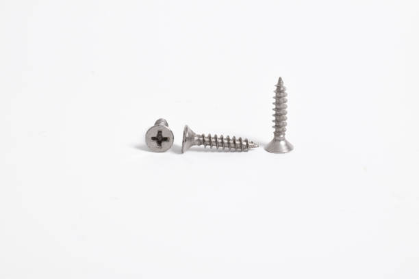 istock Set of screws isolated on white background 2151982540