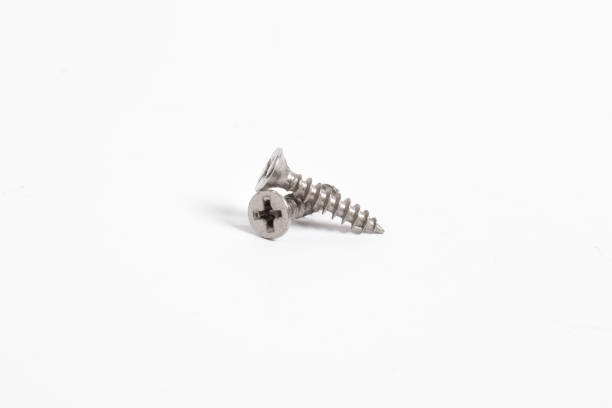 istock Set of screws isolated on white background 2151982551