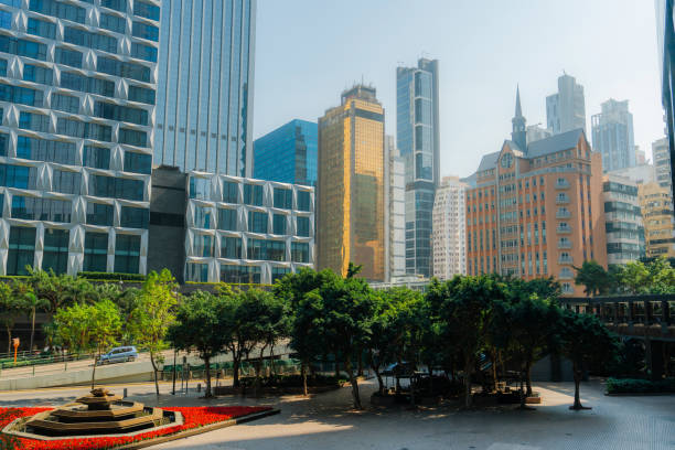 Hong Kong - October 21, 2024 : The Twins in Kai Tak, Kowloon, Hong Kong. The project will offer 1.1 million square feet of retail space and will host over 700 shops in total, which will be Kai Tak's largest lifestyle retail complex.