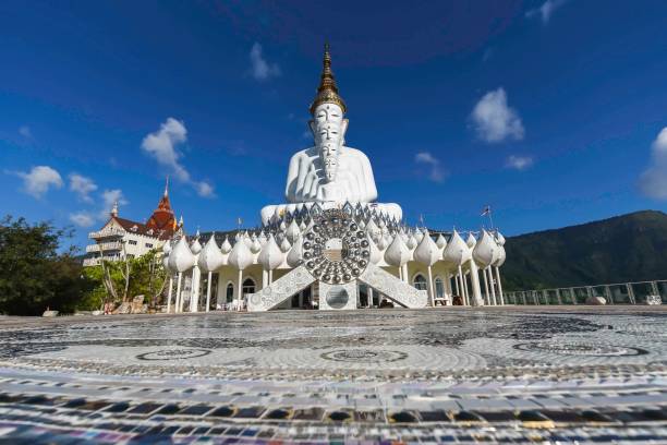 Five Buddhas at Wat Phra Thad Pha Son Kaew Temple, Phetchabun, Thailand