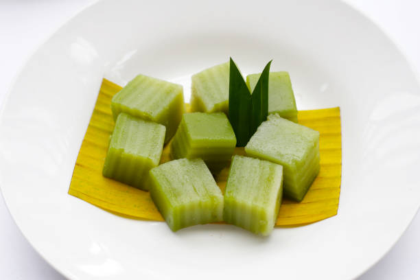 istock Steamed pandan layer cake. Thai Desserts. 2151983972