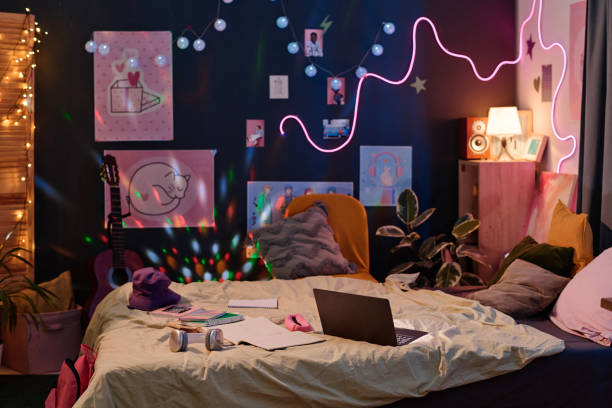 istock Modern Schoolgirls Bedroom Interior 2151989420