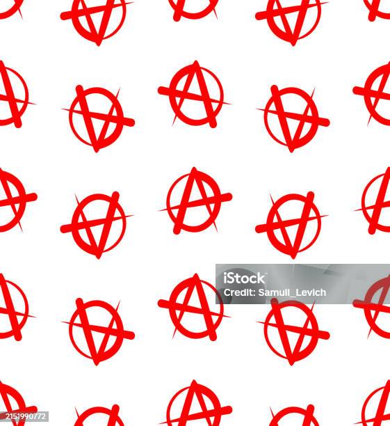Anarchy Pattern Yellow Anarchy Pattern Seamless Lack Of Organized Power Symbol Background ...