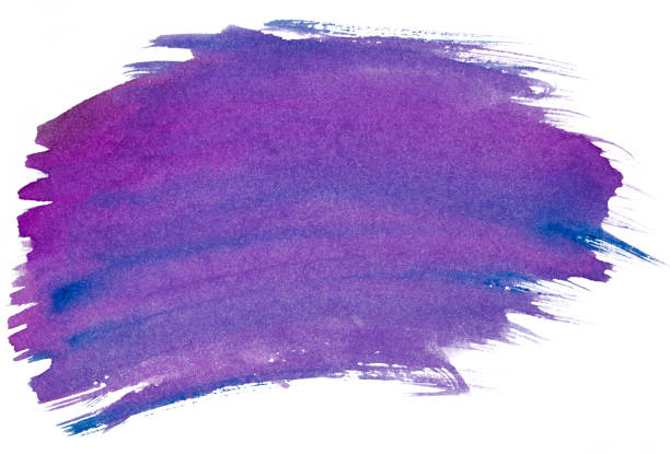 Cutout purple watercolor. Art design element suitable for banner, cover, invitation, greeting or any your design.