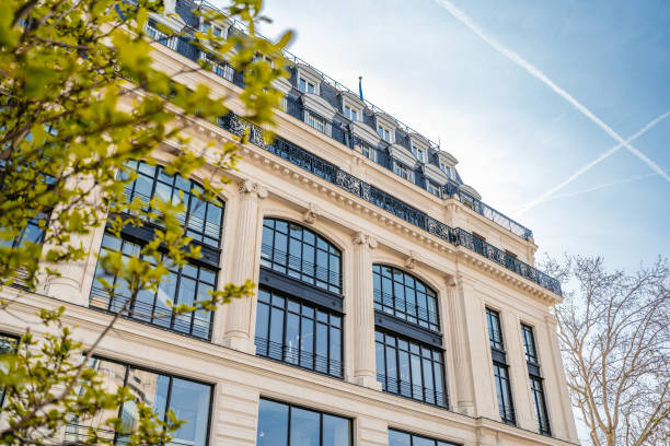 Beautiful modern building in Paris in France.
