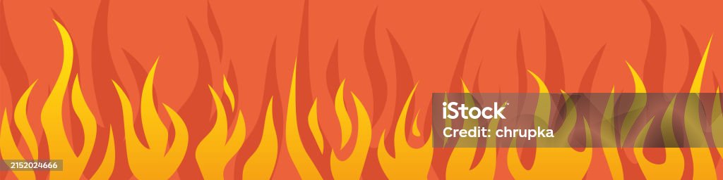 Flames Header Fire Flames Banner Stock Illustration - Download Image Now - Abstract ...