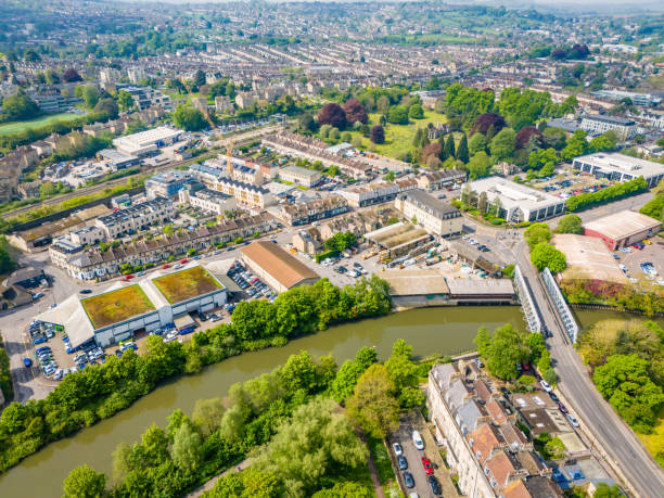 istock River Avon and industrial buildings in Bath 2152025733